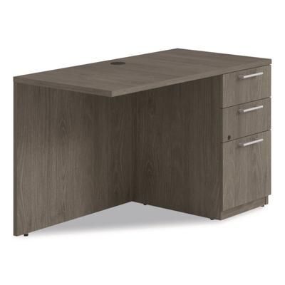 Alera Seville Desk Return with Pedestal, Right, 48" x 24" x 29", Walnut (ALESVRRP4824WA)
