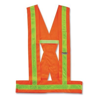 ergodyne GloWear 8140BA Class 1 Breakaway Sash, Polyester, 3X-Large Plus, Orange (EGO27019)