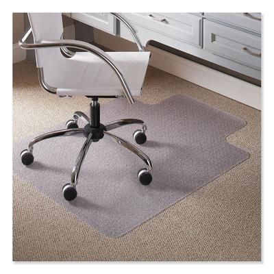 ES Robbins EverLife Light Use Chair Mat for Flat to Low Pile Carpet, Rectangular with Lip, 36 x 48, Clear (ESR120003)