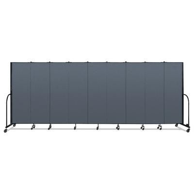 Screenflex Portable Room Divider, 16 ft 9" x 0.75" x 6 ft, Vinyl/Fiberglass/Steel, Blue (SCXCFSL609DB)