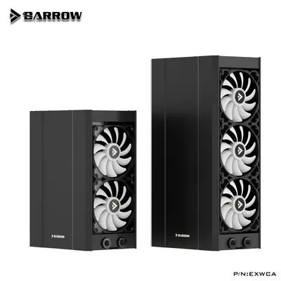 Barrow EXWCA External Water Cooling Dock ITX Case Supports Dual 240 360mm Radiator+DDC Pump Tank+FAN+Soft Tube Fitting ARGB Kit