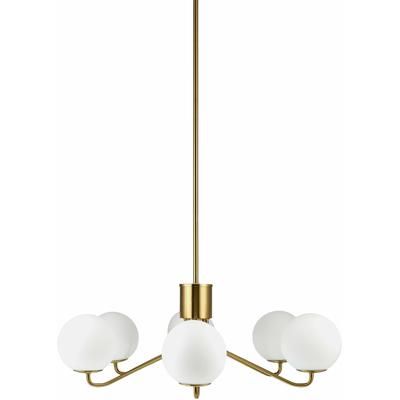 Quincieux 28"L x 28"W x 10"H Traditional Gold/White Chandelier - Boutique Rugs