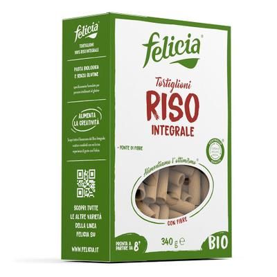 Tortiglioni Senza Glutine di Riso Integrale - Pasta Felicia 340 g