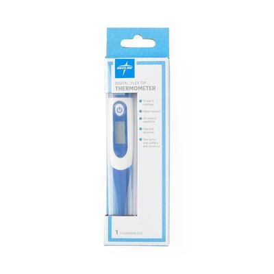 Medline 30-Second Oral Digital Thermometer with Flex Tip and Fahrenheit/Celsius, for Oral, Rectal or Axillary Use, 1 EA (MDS99902H)