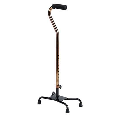 Medline Aluminum Quad Cane with Large Base, 300 lb. Weight Capacity, Bronze, 2/CS (MDS86228BRZ)