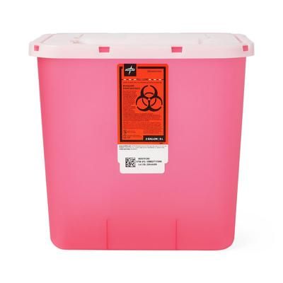 Medline Multipurpose Sharps Container, Red, 2 gal., 20/CS (MDS701202)