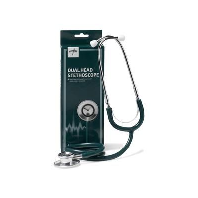 Medline Dual-Head Stethoscope, Hunter Green, 1 EA (MDS926207)