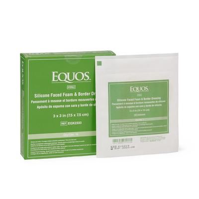 Medline EQUOS 5-Layer Foam Dressings with Silicone Adhesive, 3" x 3", 1 EA (EQX2333H)