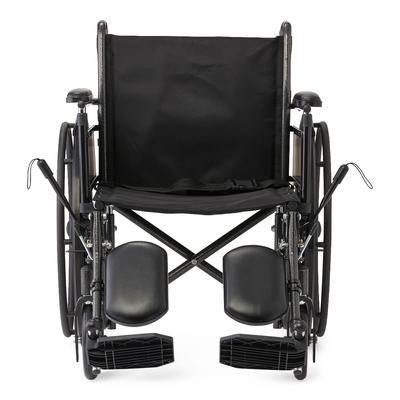 Medline Guardian K2 Basic Wheelchair with Padded Leg Supports, Full-Length Height-Adjustable Arms and Elevating Leg Rest, 20" W, 1 EA (K2206N42E1)
