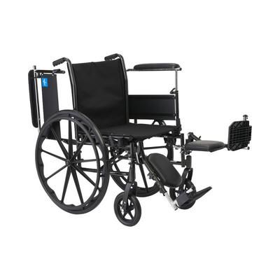 Medline K3 Guardian 16" Wide Wheelchair with Height-Adjustable Full-Length Arms and Elevating Leg Rests, 1 EA (K3166N44E)