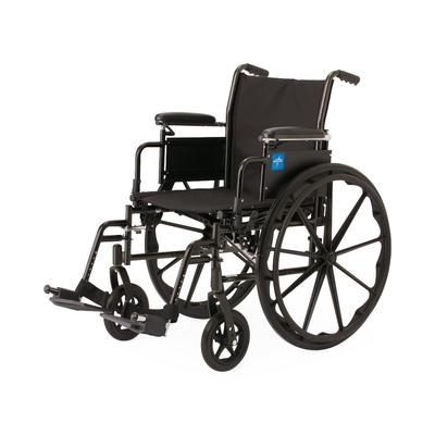 Medline K3 Guardian 20" Wide Wheelchair with Height-Adjustable Desk-Length Arms and Swing-Away Footrests, 1 EA (K3206N34S)