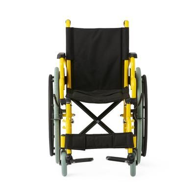 Medline Kidz Guardian Pediatric Wheelchair with Nylon Upholstery and Swing-Away Footrests, Yellow, 12"W, 1 EA (KPD2N22S)