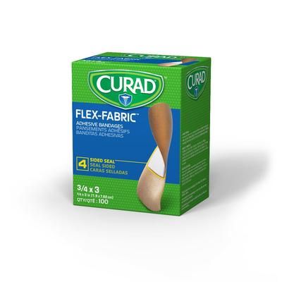Curad Flex-Fabric Adhesive Bandages, 3/4" x 3" Strips, Bulk Packaged (No Inner Boxes), 8100/CS (NON25650B)