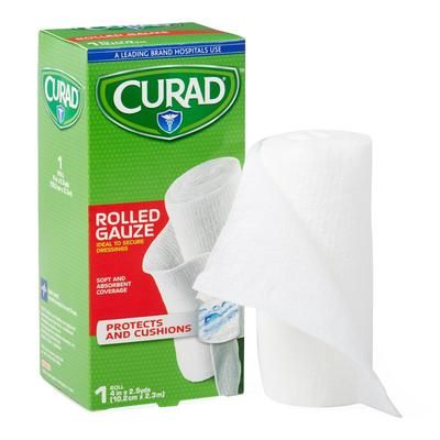 Curad SoothePlus Prosorb Rolled Gauze, 4" x 2.5 yd., 24/CS (CUR48144RB)