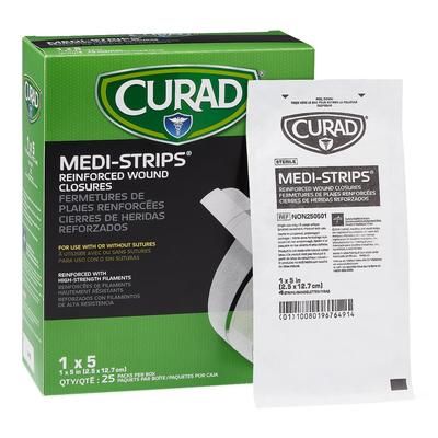 Curad Sterile Medi-Strip Wound Closure, 1" x 5", 100/BX (NON250501Z)
