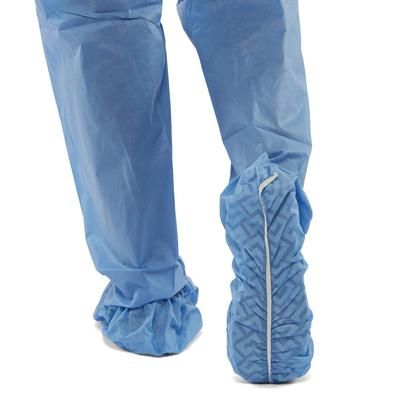Medline Nonskid Multilayer Shoe Covers, Blue, Size Regular, 100/BX (NON28858Z)