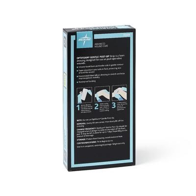 Medline Optifoam Gentle Silicone-Faced Postop Foam Dressing, 4" x 8" with 2" x 6" Pad, 1 EA (MSC2148H)