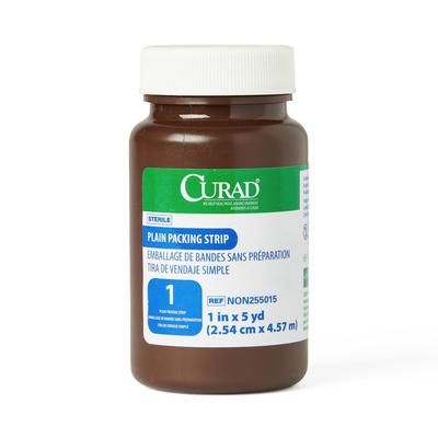 Medline Packing Strip Gauze, Plain, 1" x 5 yd, Sterile, 1 EA (NON255015H)