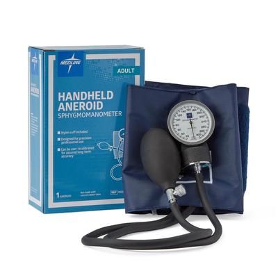 Medline PVC Handheld Aneroid Sphygmomanometer, Adult, 1 EA (MDS9380)