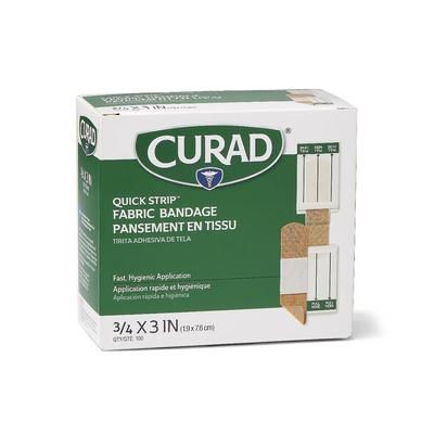 Medline Quick Strip Fabric Sterile Adhesive Bandages, 0.75" x 3", 1200/CS (NON25650QS)