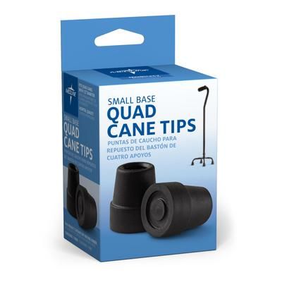 Medline Replacement Small Base Quad Cane Tips, Black, 1/2", 6/CS (MDS86424W)