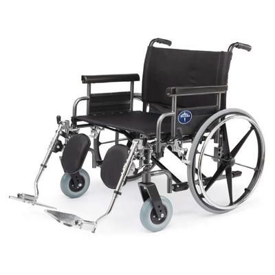 Medline Shuttle Extra-Wide Bariatric Wheelchair with Removable Desk Length Arms and Elevating Legrests, 30", 1 EA (MDS809950)
