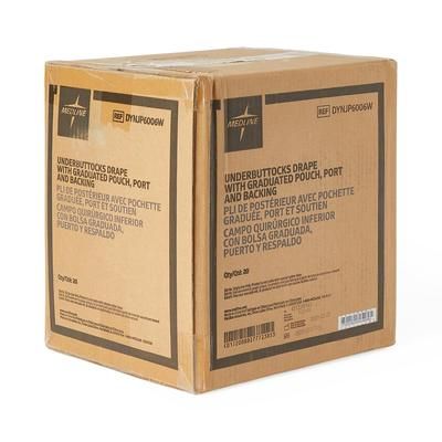 Medline Sterile Underbuttocks Drape with Graduations and Pouch, Port, 20/CS (DYNJP6006W)