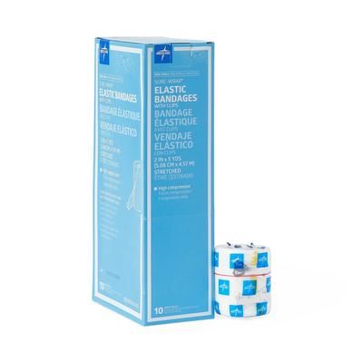 Medline Sure-Wrap White Elastic Bandage, 2" x 5 yd. (5.1 cm x 4.6 m), 50/CS (MDS057002)