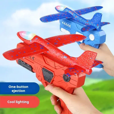 Children's Foam Ejection Aircraft Toys Parent-Child Interaction Outdoor Foam Aircraft Park（No light）