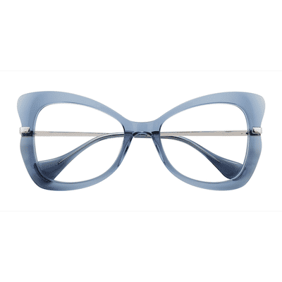 Female s horn Blue Acetate,Metal Prescription eyeglasses - Eyebuydirect s Swallowtail