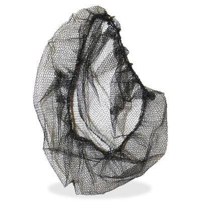 Genuine Joe Black Nylon Hair Net - Recommended For: Food Handling, Food Processing - Large Size - 21" Stretched Diameter - Contaminant Protection - Nylon - Black