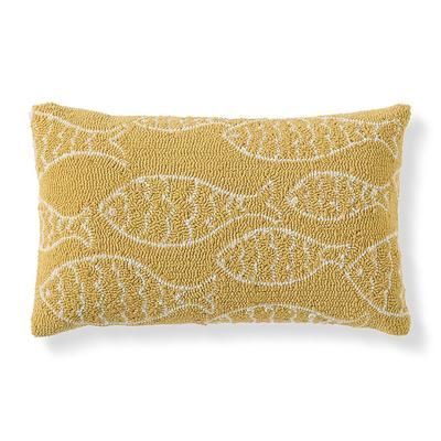Seabreeze Fish Pillow - Yellow - Grandin Road