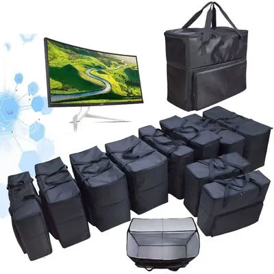 Sac de rangement portable incurvé pour moniteur d'écran, sac de protection épais extra large pour ordinateur portable et appareils TV