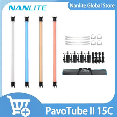 Nanlite PavoTube II 15C RGB LED Tube Light 2700K-7500K RGBWW Color Video Photography Stick Light for Studio Outdoor Movie