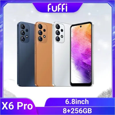 FUFFI-X6 Pro,Smartphone Android,6.8 inch,8+256GB ROM,Mobile phones 6800mah Battery,Dual SIM,Google Play Store Cell phones