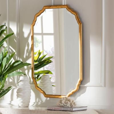 Pacino Antique Goldleaf Accent Wall Mirror by Wholesale Interiors INC in Antique (Size ONE SIZE)
