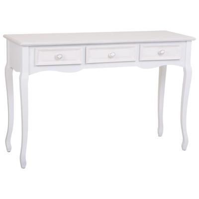 Mobile da ingresso in legno con 3 cassetti, 120x40x78, bianco
