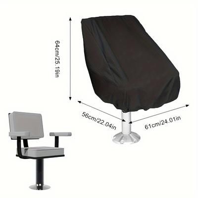 TEMU Waterproof 210d Marine Chair Cover - Universal Fit For Outdoor Yacht Seats, Durable Protective Cover For Cruise Deck Chairs, & Spill-resistant, Boat Seat Cover