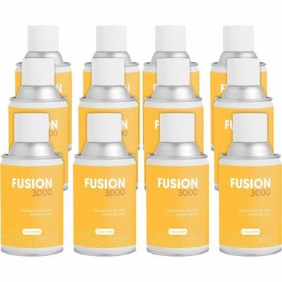 Fresh Products Fusion 3000 Metered Aerosols, 6000 ft3, Citrus Sorbet, 30 Day, 12/Carton, Odor Neutralizer, VOC Compliant (FRSMAIRCT)