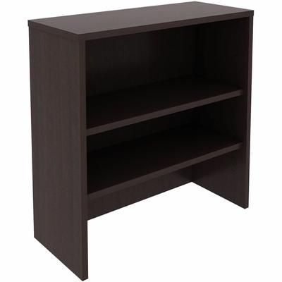 Lorell Essentials 2-shelf Stack-on Bookcase, 36" x 15" x 36", 2 Shelves, Material: Laminate, Metal, Finish: Espresso (LLR69629)