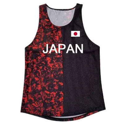 JAPAN Men's Athletic Running Tank Top Ultra Lightweight Marathon Singlet Y-Back Shirts Dry Fit Sleeveless Tank Tops