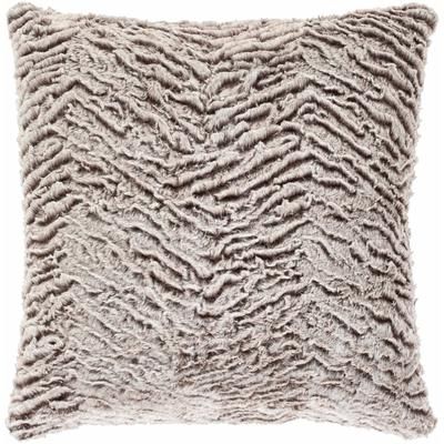 McCamey 20" Square Modern Pillow Moroccan Plush Dark Brown/Light Gray Throw Pillow - Boutique Rugs