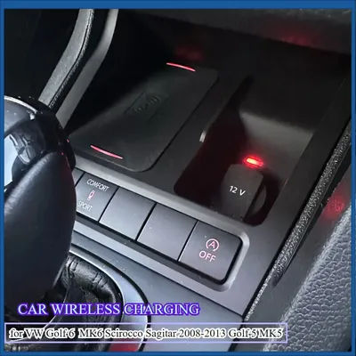 Car wireless Charger For volkswagen Golf 6 MK6 Golf 5 MK5 Scirocco Sagitar 2008-2013 Charging Panel Pad Phone Holder Accessories