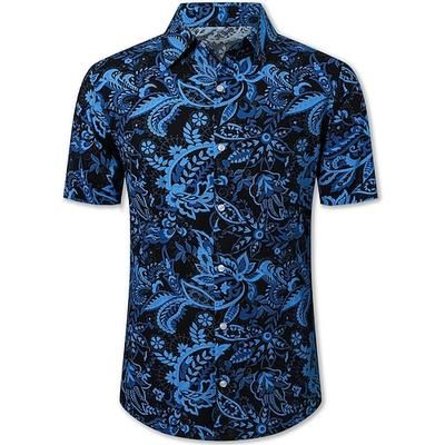 Retrò Vintage Anni '70 Camicia Camicia Aloha Hippie Paisley Costume Per uomo Vacanza Feste Parata dell'Orgoglio Adulti Camicia