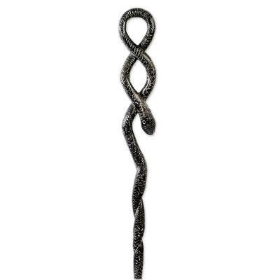 Owo,'Snake Design Decorative African Walking Stick Carved by Hand'