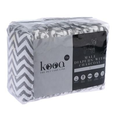 Small 30 Nappies Charcoal Male Nappies kooa Dog Toilet