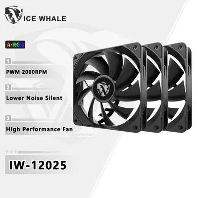 ICE Whale IW-12025 120mm Cooling Fan 4Pin PWM Temperature Control 2000RPM High air volume Mute CPU Cooler Radiators PC Case Fan