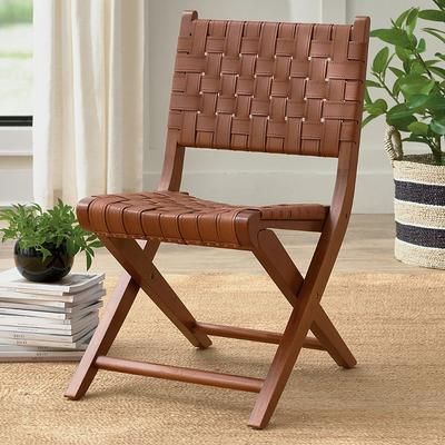 Sabino Folding Chair - Hickory - Grandin Road