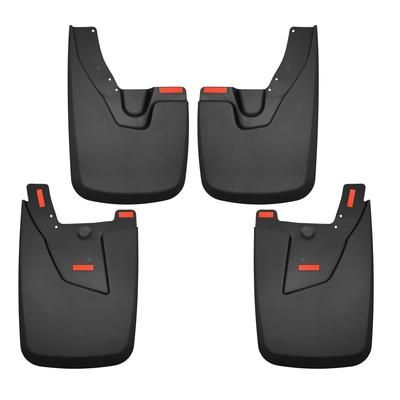 Husky Liners Mud Flaps Thermoplastic Black Custom Fit Series, Front & Rear, Driver Passenger Side, Lifetime limited warranty 58056