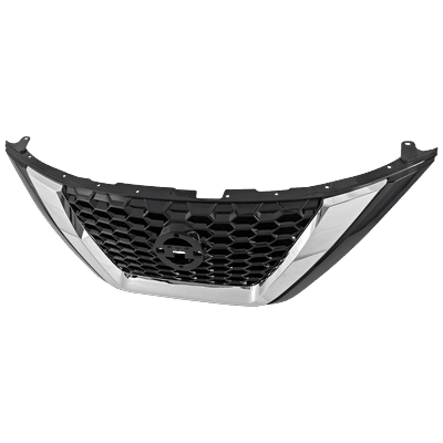 Replacement Grille Assembly Plastic Painted Black Grille, 1-year unlimited-mileage warranty RN07010034